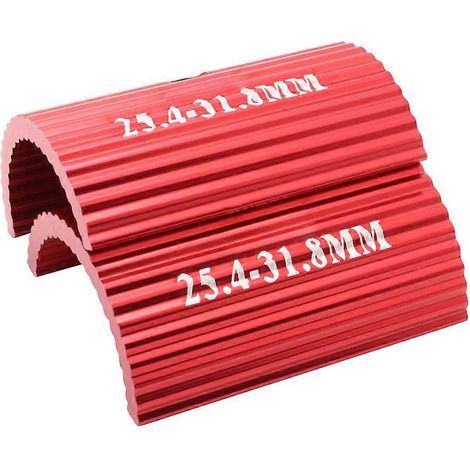 Cales de potence adaptatrices pour guidon de moto et vélo, 2 pièces, accessoires de vélo en alliage d'aluminium rouge (1/5)