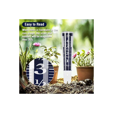 5 pluviomètres transparents 5 pouces – Jauges de mesure pour pelouse et jardin – Suivi précis des précipitations (1/3)