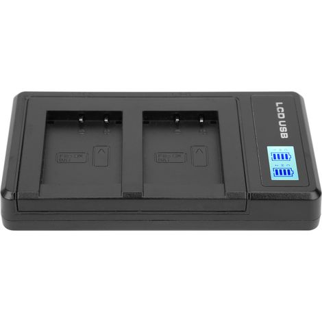 Chargeur de batterie portable pour appareil photo NPBX1, chargeur double USB avec écran LCD (1/5)