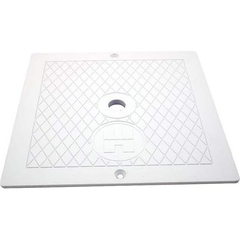 Couvercle skimmer piscine 255x255mm – Entraxe vis 229mm – Coloris blanc – Compatible Hayward SP1082 à 1085