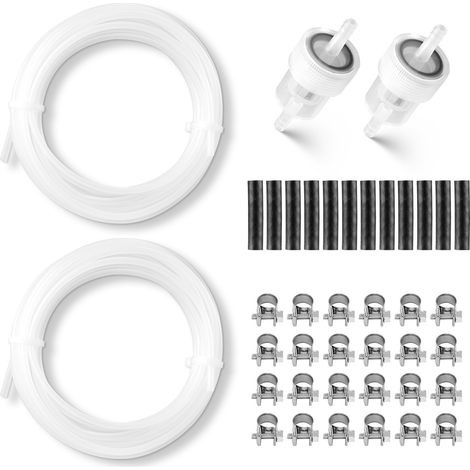 VEVOR Kit de Conduites de Carburant pour Chauffage Diesel 5 m de Long, Piece de Rechange pour Chauffage de Stationnement de 2 kW, 5 kW et 8 kW, avec Conduites, Filtres, Clips et Tuyaux, Entretien
