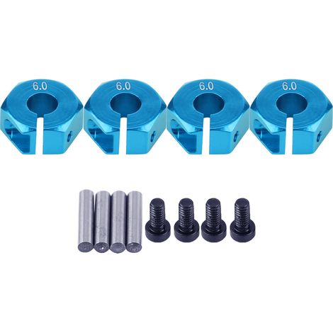 Adaptateur Universel de Roue Hex 12mm pour Voiture RC 1/10 HSP Sakura (6mm, Bleu) (1/5)