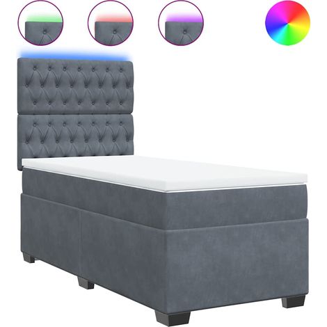 Maison Exclusive - Boxspringbett mit Matratze Dunkelgrau 80x200 c