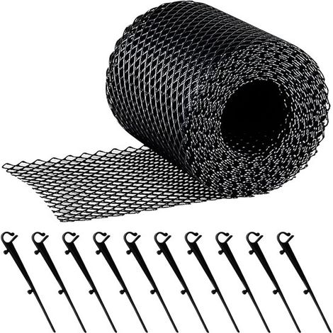 Canali di drenaggio, dispositivi di protezione dalle foglie, 8 m x 18 cm, grondaie (1/5)