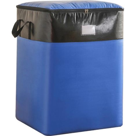 Sacs de déménagement ultra-résistants avec poignées - Grands sacs de rangement imperméables pour vêtements, couvertures et déménagements longue distance - 180 L - Bleu (1/5)