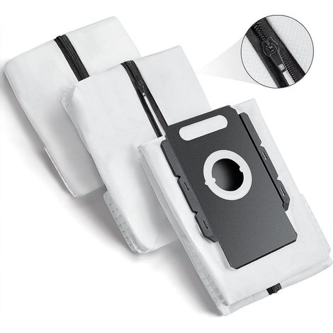 Réutilisables Sacs d'aspirateur pour iRobot i & S & J Série, Remplacement de Sacs pour Roomba i1 i1+ i3 i3+ i4 i4+ i6 i6+ i7 i7+ j7 j7+ i8 i8+ S9 S9+ (Lot de 3)