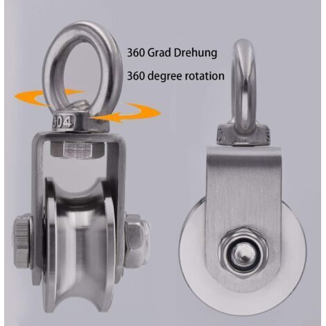 Paranco per funi in acciaio inox 304, portata massima 500 kg. (1/4)