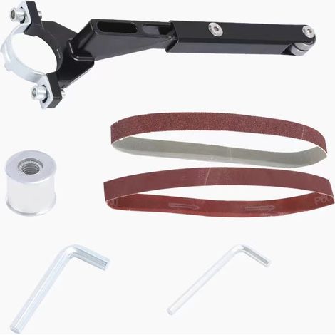 Machine à bande abrasive modifiée pour meuleuse d'angle, type 100, support pour meuleuse d'angle, mini bande abrasive pour polissage et dérouillage (machine à bande abrasive modifiée pour meuleuse d'a (1/5)
