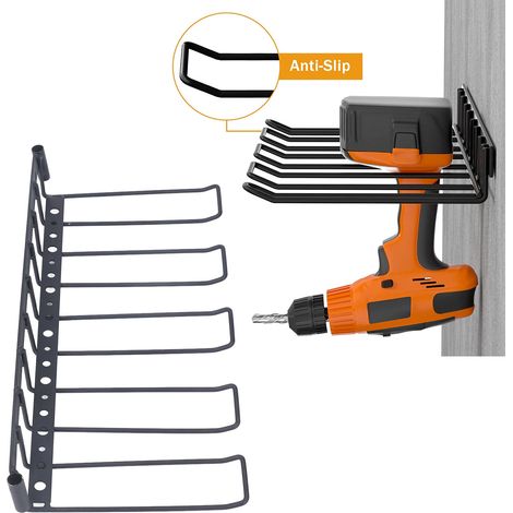 Étagère murale créative pour outils électriques, support pour perceuse portative, étagère flottante robuste pour outils, étagère de rangement (1/5)