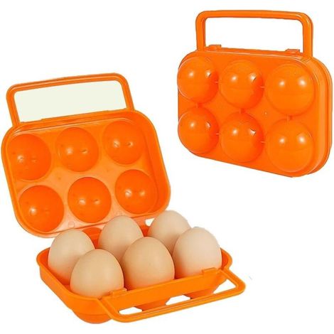 Boite a Oeufs, 6 Grille Boite Oeuf en Plastiqu, Boîte de Voyage aux Oeufs, Boîte à Oeufs Portable, Boîte à Oeufs en Plastique, Boîtes d'Oeufs de Camping (1/4)