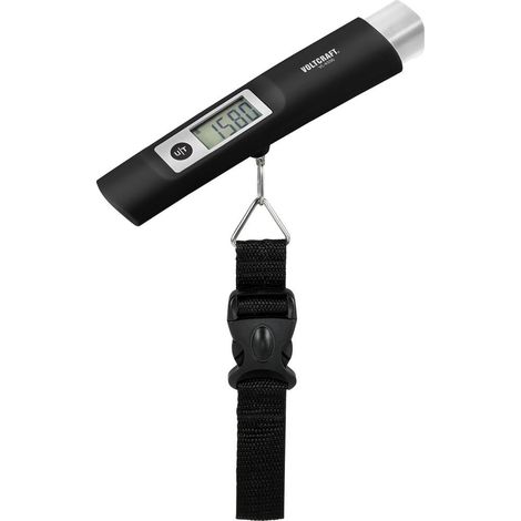 VOLTCRAFT VC-KS50 Bilancia pesa valigie Portata max. 50 kg Risoluzione 10 g a dinamo Nero, Grigio luminescente (1/5)
