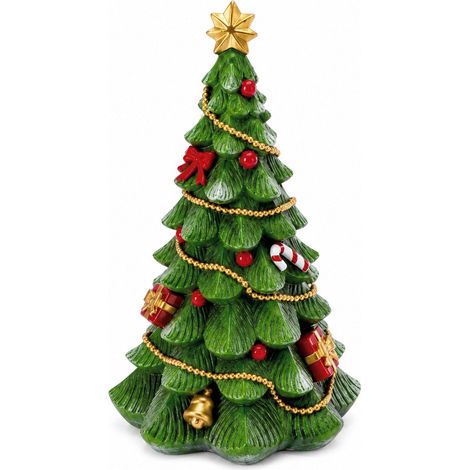 Ad Trend Albero Natalizio Decorativo in Resina D 16 cm H 34,5 cm Ass.1 Pz (1/3)
