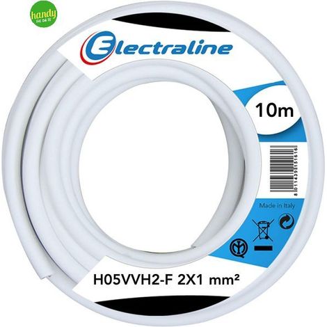 Cavo Electraline h05vvh2-f 2x1mm 10mt bianco (1/2)
