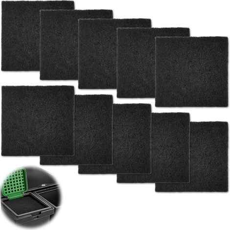 Lot de 10 filtres à charbon actif pour poubelle bio Naber 8013335, pour poubelle bio Naber 8013335, filtre à charbon de rechange pour poubelle biologique, cuisine, pour absorber les odeurs