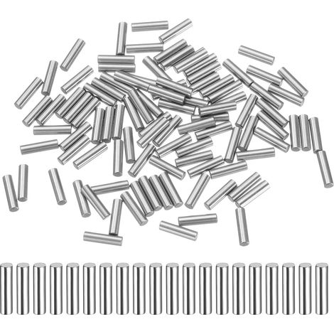 100pcs Goupilles Cylindriques à Roulement, 2x10mm Goujon Cylindrique en Acier Industriel Mécanique, Chevilles Support d'Étagère Tige Fixation Installation Éléments Meubles (1/5)