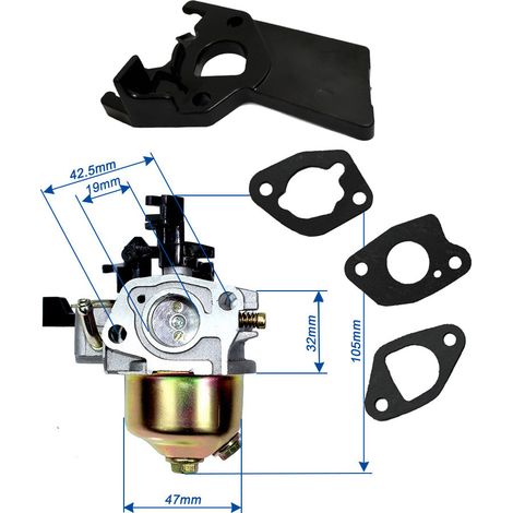 carburateur pour moteur Honda GX 120, GX 140 (GX120, GX140), LONCIN, LIFAN, KIPOR (1/4)