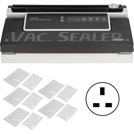 Machine à sceller sous vide 170W, 5mm, 180ml sacs, multifonction pour aliments, pack de sachets inclus, prise UK 220V (1/5)