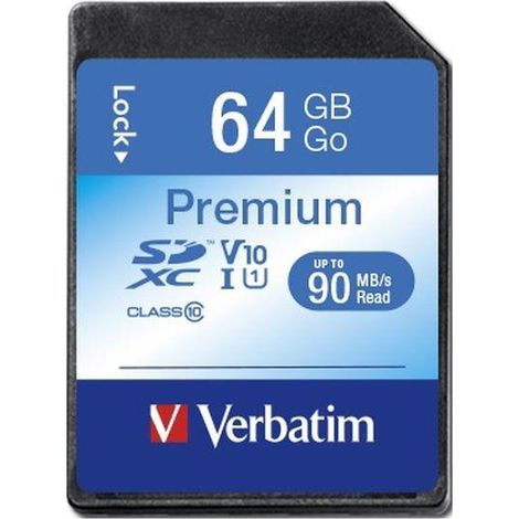 Scheda di memoria Verbatim Premium U1 64GB (90MB/s) Classe 10 UHS-1 V10 SDXC (1/5)