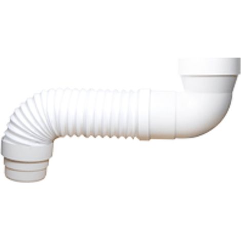 Pipe évacuation WC extensible 300-650mm - coudée embout mâle Ø100