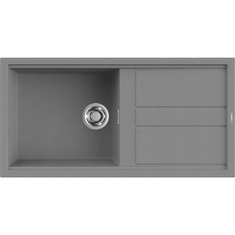 Lavello Elleci Incasso 1 vasca 100x51 Best 480 Metaltek Grigio Titanium LMB48073 (1/3)