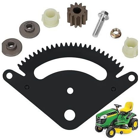 Kit de réparation de pignon de secteur de direction compatible avec les tracteurs de pelouse John Deere série L. Remplace les références GX20052BLE, GX20053, GX20054 et GX21994.
