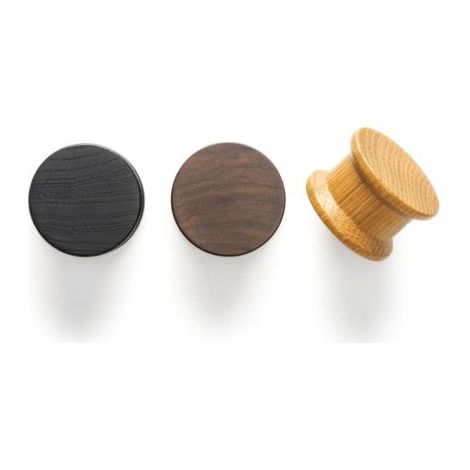 Bouton OH bois 0601 - talla frêne laqué noir