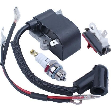 Kit Allumage Tronçonneuse - Bobine D'Allumage + Bougie + Interrupteur D'Arrêt + Câble - Pour Husqvarna 23 26 36 41 240 235 141 136 137 - 1 Pièce (1/4)