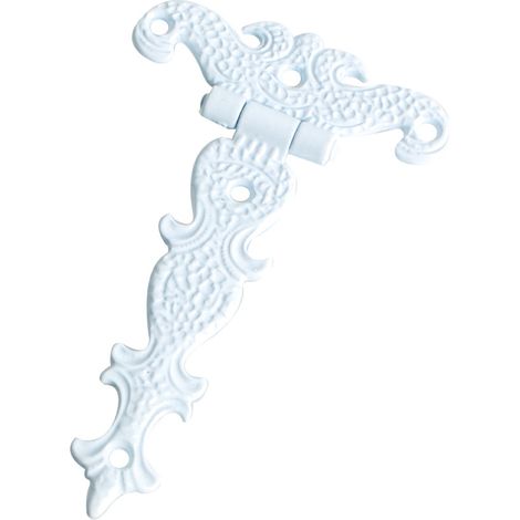 GROOFOO Charnières antiques,Charnières décoratives en bronze pour portes d'armoire,Boîte à bijoux（Blanc，1pcs）