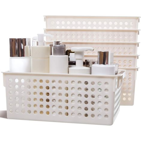 Panier de rangement décoratif en métal pour bureau, idéal pour les fruits, les en-cas, les bijoux et les cosmétiques (or rose). (1/5)