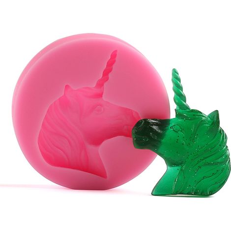 Einhorn-Dekorationswerkzeug DIY Silikon-Kuchenform zum Backen von Fondant-Cupcakes und Desserts 01 (1/5)