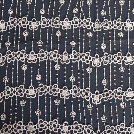 Modulable bucolique en macramé Ecru 90x220 cm