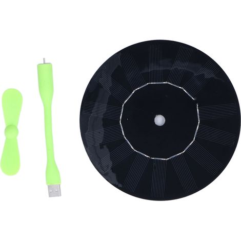 Kleiner, runder, multifunktionaler USB-Autolüfter aus monokristallinem Silikon, solarbetrieben, 5 W (1/5)