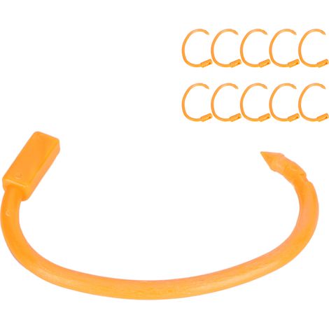 Lot de 10 anneaux nasaux réglables en plastique non toxique pour vaches, avec clip flexible, accessoire pour volailles (anneau nasal pour vaches) (1/5)