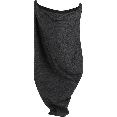 Cache-cou triangulaire unisexe en soie de glace sans couture, anti-UV, absorbant et respirant, protection faciale avec design à accroche-oreilles, gris foncé (1/5)