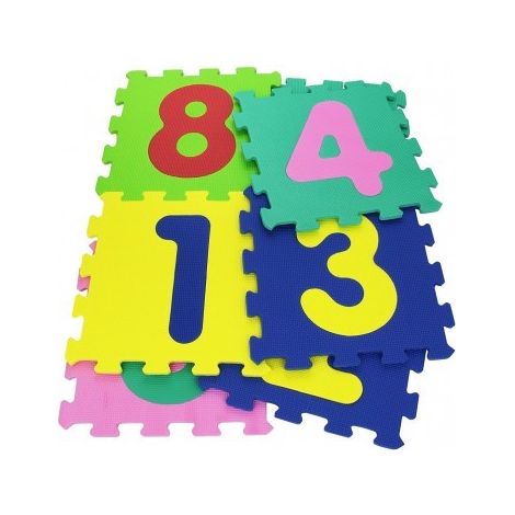232026 Tapis puzzle coloré CHIFFRES 10 pièces 29,5 x 29,5 x 8 cm coloré (1/3)