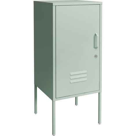 Comodino comodino cassettiera mobile contenitore acciaio 82 x 35 x 35 cm verde menta 030011010