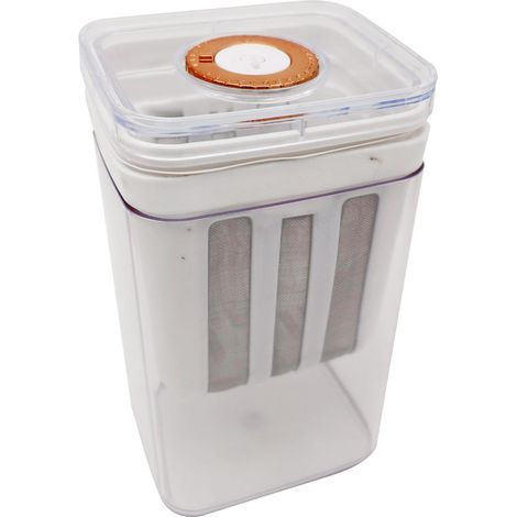 Colino per yogurt da 1100 ml, filtro multifunzionale a maglia fine di grande capacità con coperchio a valvola temporizzata per yogurt fatto in casa. (1/5)