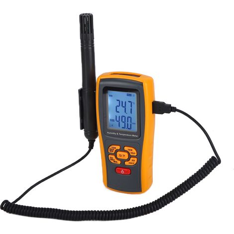 Thermomètre électronique portable mesureur humidité température, testeur industriel précis à affichage digital (1/5)