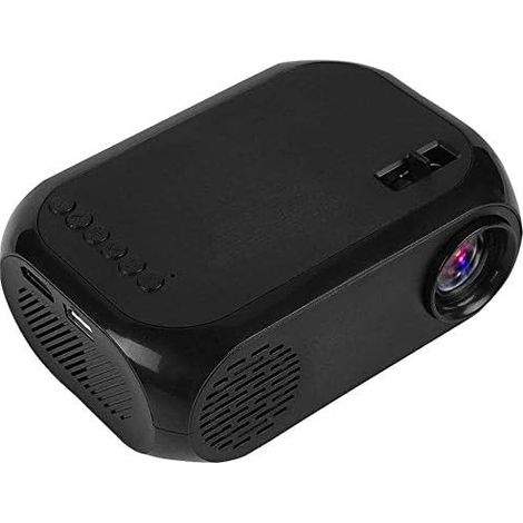 Mini-projecteur portable LCD HD, haut-parleur intégré, vidéo home-cinéma LED, compatible HDMI, AV, TF, clé USB et entrée USB, 400-600 lumens (noir) (1/5)