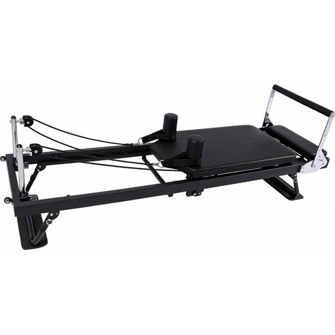 Pilates Reformer Maschine klappbar mit 5 Federn - 190 x 57 cm - Ganzkörpertraining Equipment für Home Workout belastbar bis 125 kg