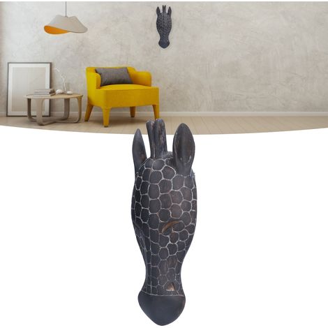 Décoration murale créative à l'américaine, inspirée des animaux, pour salon, canapé avec thé au lait, tenture murale J825 demi-tête de cerf (1/5)