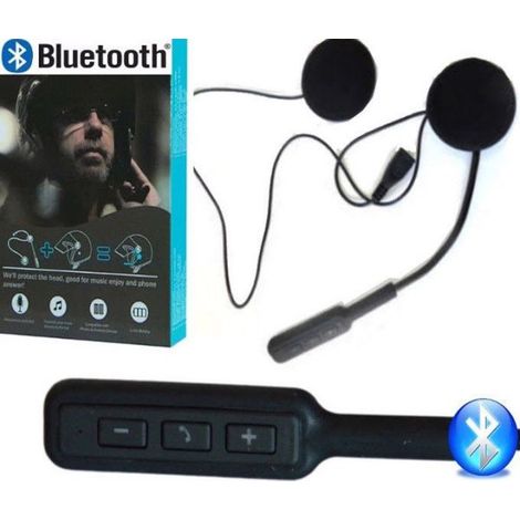 HEADSET MICROFONO AURICOLARE BLUETOOTH IMPERMEABILE PER CASCO MOTO MP3 INTERFONO (1/5)