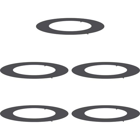 Maison Exclusive - adatto per Anelli d'Albero Piatto 5 pz Nero Ø50/80 cm Acciaio (1/5)