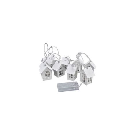 Guirlande lumineuse de vacances à 10 LED, alimentée par batterie, étanche IP43, pour chambre à coucher, jardin, cour (1/4)