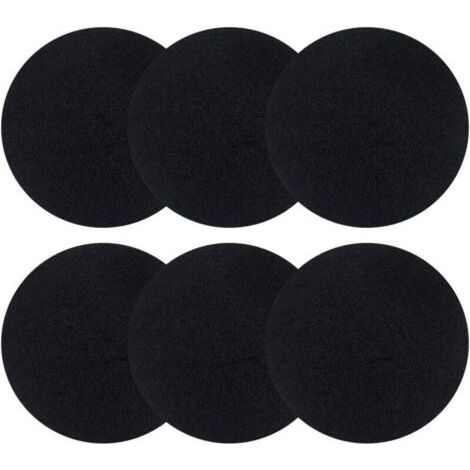 Lot de 6 filtres à Charbon pour bacs à Compost de Cuisine – Filtres à Charbon Actif épais pour Poubelle de Cuisine, 1 cm d'épaisseur (1/5)