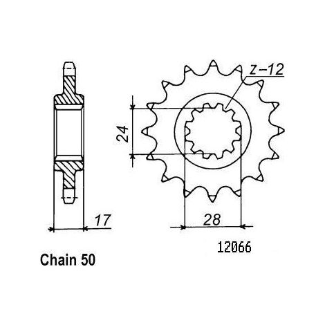 Pignon de sortie de boite Esjot pour Moto Honda 600 Cbr Fh Fj