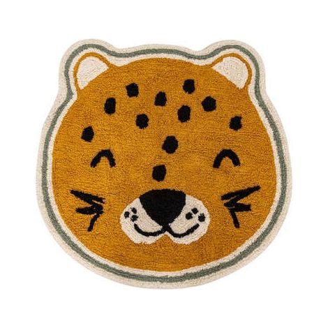 Alfombra leopardo infantil Kori Amarillo ocre D90cm - Atmosphera créateur d'intérieur (1/2)