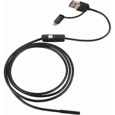 Endoscope industriel 3 en 1 avec caméra d'inspection intégrée, 6 LED, étanche IP67, connexion USB Type-C, compatible smartphones et PC Android. (1/5)
