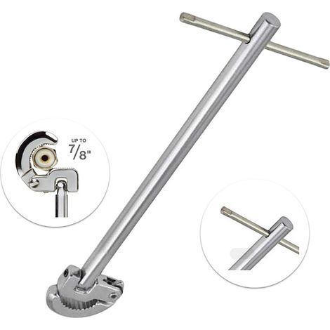 1 clé à tuyau d'eau, en acier au carbone, clé à tuyau d'eau multifonctionnelle, clé en croissant (1/5)