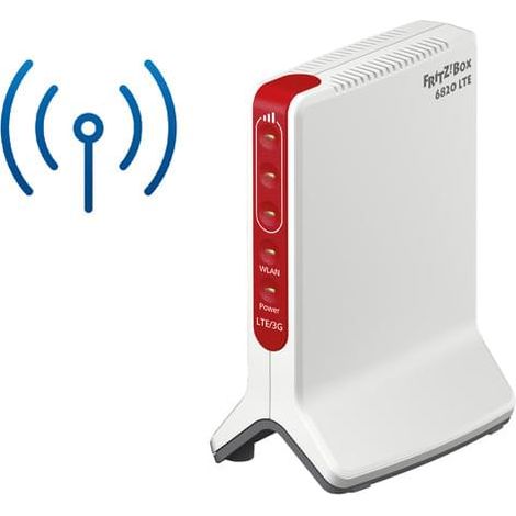 FRITZBox 6820 LTE (v3) INT WLAN-Router Gigabit Ethernet Einzelband (2,4GHz) 4G Rot, Weiß (1/3)